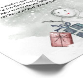 冬のベビーの赤ちゃんシャワーのポスターと言わない。 ポスター (角)