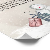 冬のベビーの赤ちゃんシャワーのポスターと言わない。ポスター ポスター (角)