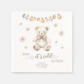 冬のベビーは寒さを耐え忍ぶ スタンダードカクテルナプキン (正面)