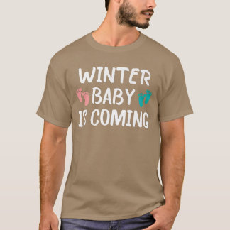 冬のベビーは来妊娠おもしろい発表である Tシャツ