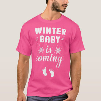 冬のベビーは来妊娠おもしろい発表である Tシャツ