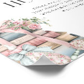 冬のベビーガールシャワーおしゃぶり狩りゲーム ポスター (角)