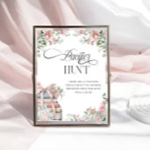 冬のベビーガールシャワーおしゃぶり狩りゲーム ポスター