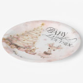 冬のベビーガールディアベビーシャワー紙プレート ペーパープレート (アングル)