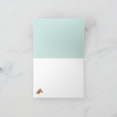 冬のベビーキツネがおむつにありがとう サンキューカード (内部)