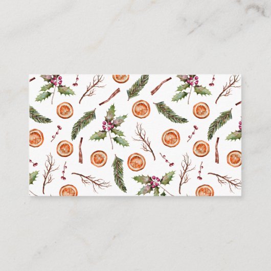 冬のベビーシャワーおむつラッフルチケット エンクロージャーカード (裏面)