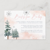 冬のベビーシャワーのための赤ちゃんの本 カード (正面)