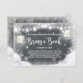 冬のベビーシャワーは本の雪に素朴な暗闇を持って来ます エンクロージャーカード (正面/裏面)