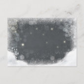 冬のベビーシャワーは本の雪に素朴な暗闇を持って来ます エンクロージャーカード (裏面)