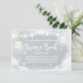 冬のベビーシャワーは本の雪に素朴な灰色を持って来ます エンクロージャーカード (スタンド正面)