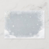 冬のベビーシャワーは本の雪に素朴な灰色を持って来ます エンクロージャーカード (裏面)