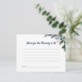 冬のベビーシャワーアドバイスカード ポストカード (スタンド正面)