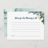 冬のベビーシャワーアドバイスカード ポストカード (正面/裏面)