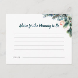 冬のベビーシャワーアドバイスカード ポストカード