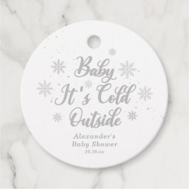 冬のベビーシャワーグッズ Baby It's Cold Outside フェイバータグ