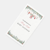 冬のベビーシャワーパーティーナプキン (コーナー)