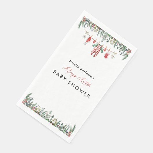 冬のベビーシャワーパーティーナプキン (コーナー)