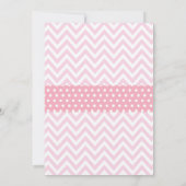 冬のベビーシャワーピンクの雪片チャルクボード 招待状 (裏面)