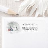 冬のベビーシャワー差出人住所 ラベル (インサイチュ)