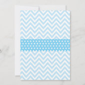 冬のベビーシャワー招待状ブルースノーフレーク 招待状 (裏面)