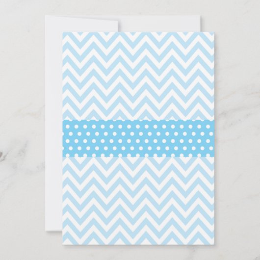 冬のベビーシャワー招待状ブルースノーフレーク 招待状 (裏面)