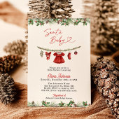 冬のベビーシャワー招待状 ガール サンタベビーシャワー 招待状