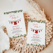 冬のベビーシャワー招待状 ガール サンタベビーシャワー 招待状