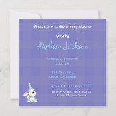 冬のベビーシャワー招待状　キツネ　ウサギ　鹿 招待状 (裏面)