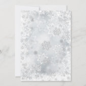 冬のベビーシャワー招待状、ベビーガール、パープル 招待状 (裏面)