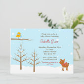 冬のベビーシャワー招待状 招待状 (スタンド正面)