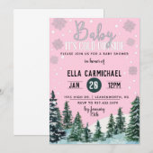 冬のベビーシャワー招待状 招待状 (正面/裏面)