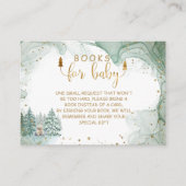 冬のベビーシャワー用の本 エンクロージャーカード (正面)