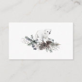 冬のベビーシャワー　ママのお腹はどれくらい？ 封筒 エンクロージャーカード (裏面)