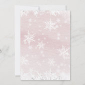 冬のベビーシャワー 女の子 ベイビー 外は寒いよ ベイブ 招待状 (裏面)