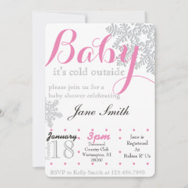 冬のベビーシャワー 招待状