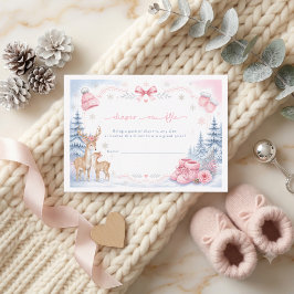 冬のベビーシャワー 森の鹿 Baby Its Cold Outside エンクロージャーカード