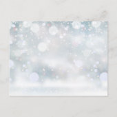 冬のベビースノーフレークサンキューフォト誕生  案内ポストカード (裏面)