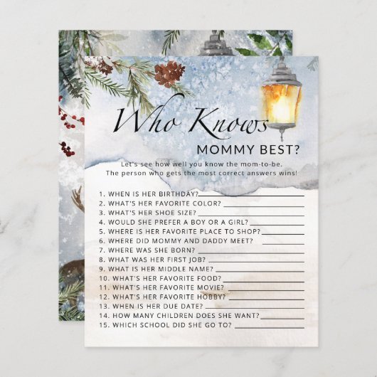 冬のベビーチャウダー誰がママのゲームを知っ最高のている (正面/裏面)