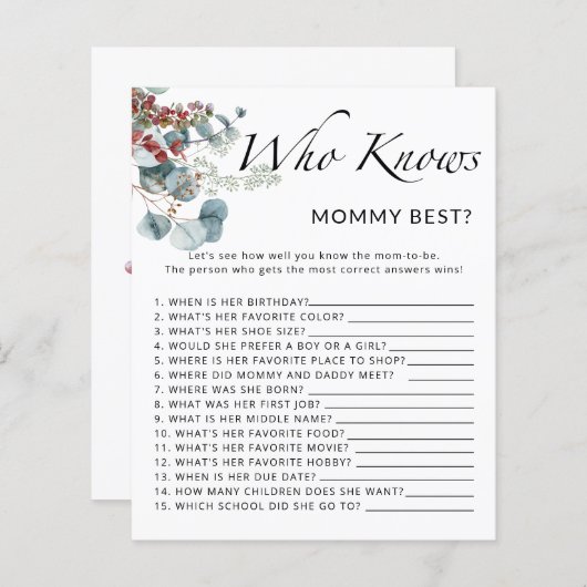 冬のベビーチャウダー誰がママのゲームを知っ最高のている (正面/裏面)