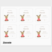 冬のベビーディアライブラリー蔵書票シール スクエアシール (シート)