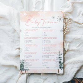 冬のベビートリビア赤ちゃんシャワーゲーム