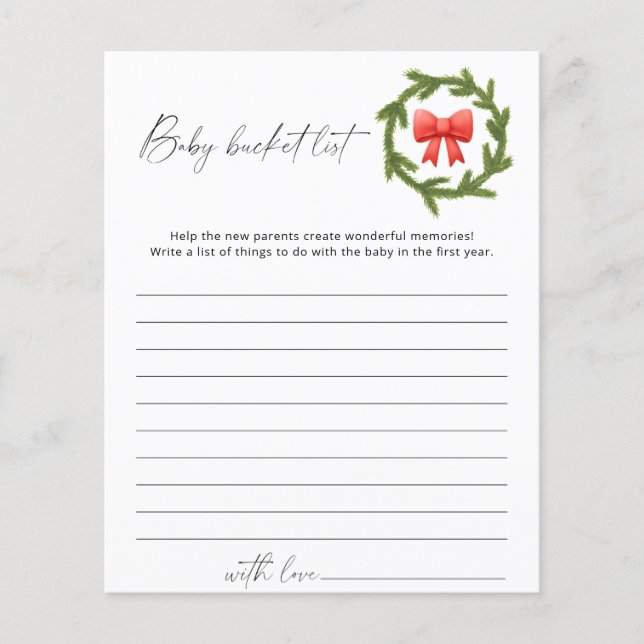 冬のベビーバケットリストゲーム (正面)