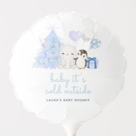 冬のベビーベビーシャワー外は寒い バルーン