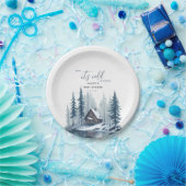 冬のベビーベビーシャワー外は寒い ペーパープレート (パーティー)