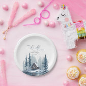 冬のベビーベビーシャワー外は寒い ペーパープレート (パーティー)