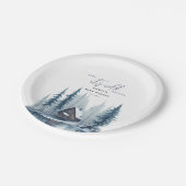 冬のベビーベビーシャワー外は寒い ペーパープレート (アングル)