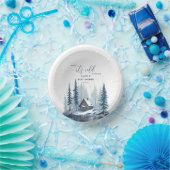 冬のベビーベビーシャワー外は寒い ペーパーボウル (パーティー)