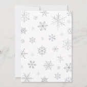 冬のベビーベビーシャワー外は寒い 招待状 (裏面)