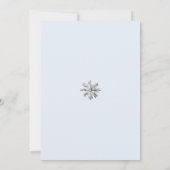 冬のベビーポーラーベアーファミリーベビーシャワー 招待状 (裏面)