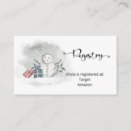 冬のベビーレジストリエンクロージャカード エンクロージャーカード